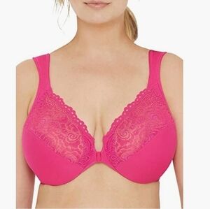 Glamorise Womens Full Figure Plus Size Wonderwire Front Bra